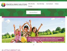 Tablet Screenshot of peacefulfamilysolutions.org